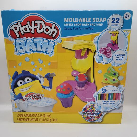 NEW 22pc Play-Doh Bath Modable Soap Sweet Shop Bath Factory Kit - Picture 1 of 4